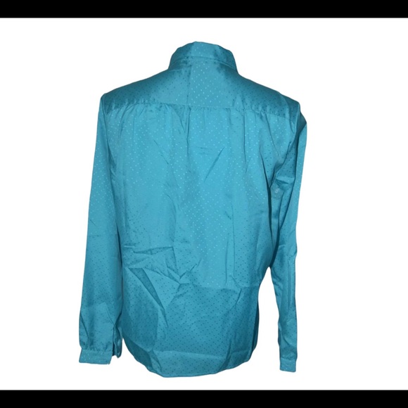 Vintage DIANE von FURSTENBURG women's blue Blouse, Size 10, POLYESTER - Picture 6 of 6